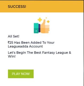League Add - Signup & Get Rs.25 + Get Rs.100 On Each Refer