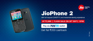 Jio Phone 2 Offer - Buy Jio Phone 2 Using Paytm Payment & Get Flat Rs.200 Cashback