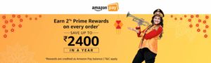 Amazon - Get 2% Cashback Upto Rs.2400 on Every Oder