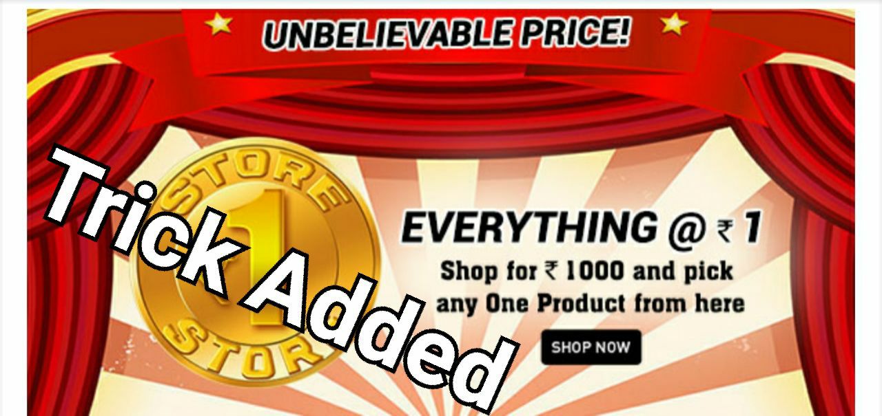 (Big Loot) Homeshop18 - Buy Everthing @Rs.1 (Trick Added)