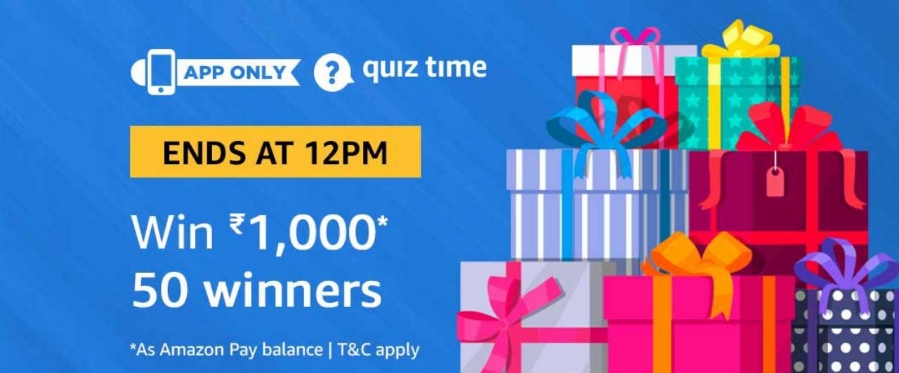 Amazon Quiz Time Daily - Today Answer of Amazon Quiz 22 February 2019