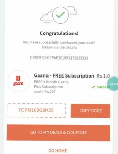Gaana Free Subscription - Free 3-Month Gaana Plus Subscription worth Rs.297