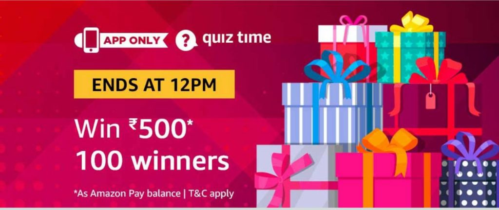 (Answer Added) Amazon Quiz Time Daily - Today Amazon Quiz Answers (18 March) & Win Amazon Pay Balance