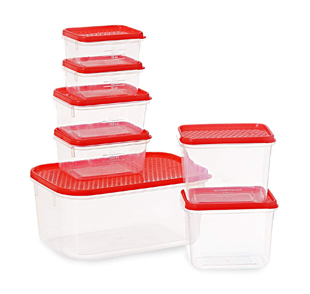 Amazon Loot Today - All Time Plastics Polka Container Set, 7-Pieces, Red @Rs.89 (Worth Rs.290)