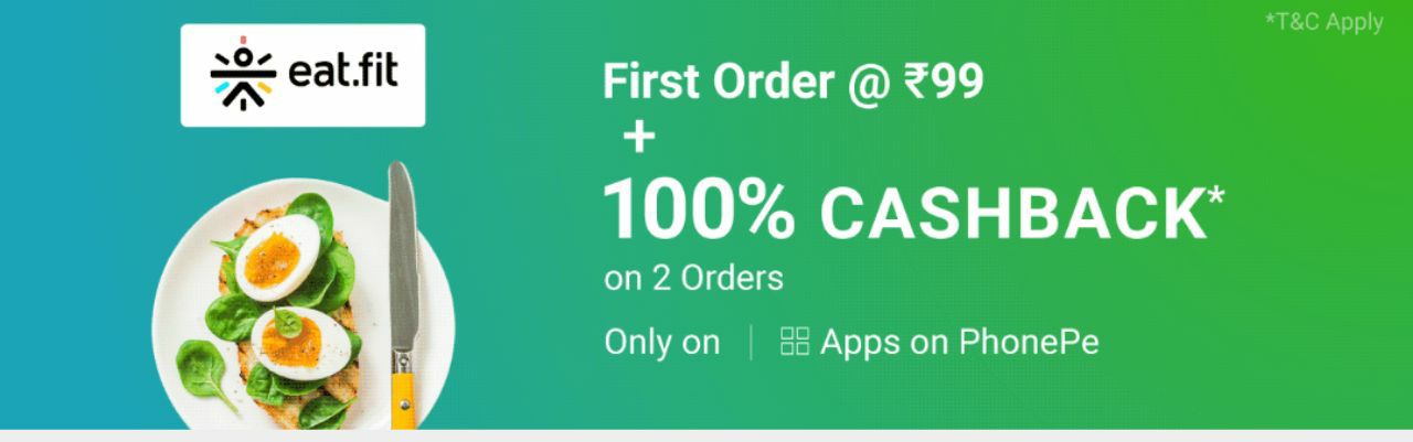 (भूख बढ़ाओ ) eat.fit Food Offer - Get Free Food Worth Rs.200 For All Users