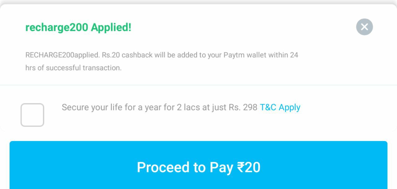 Paytm Recharge New Promocode - Get Free Recharge Of Rs.20