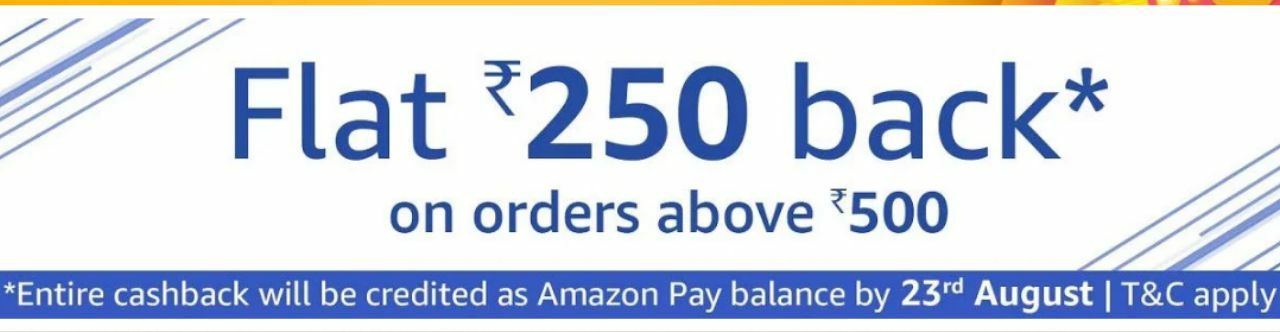 Amazon Prime Now - Flat Rs.250 Cashback on Order above Rs.500