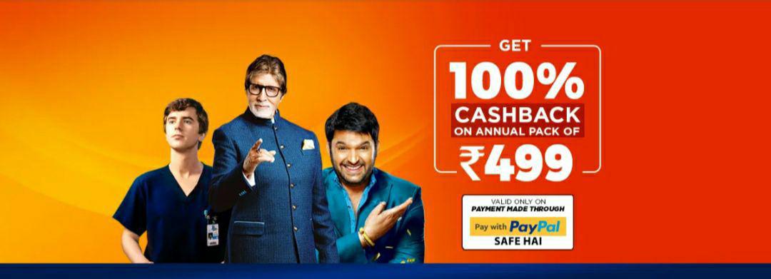Get 100% Cashback On Sonyliv Yearly Membership When You Pay Using Paypal (OLD+NEW Users Offer)