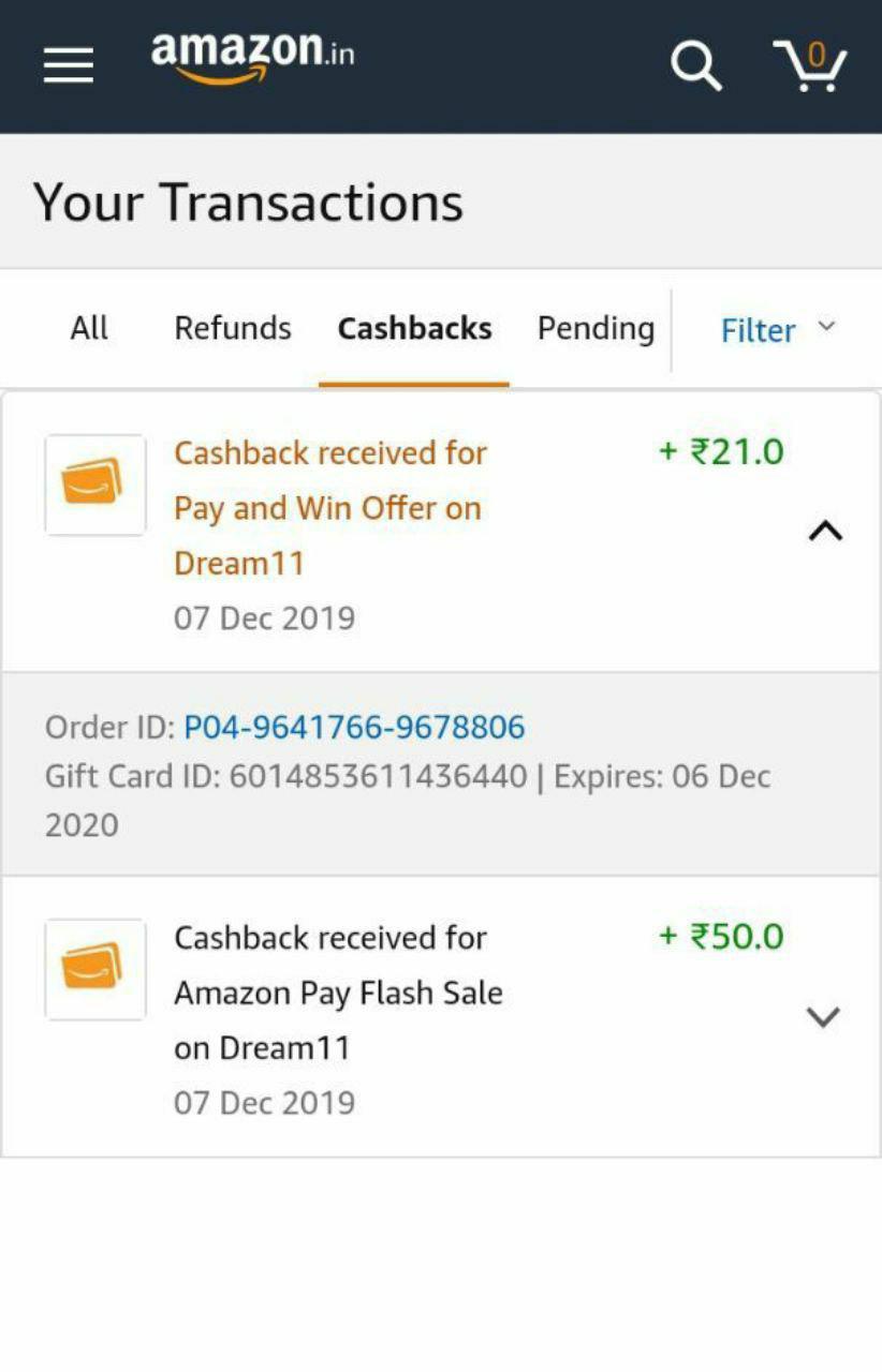 Dream11 Amazon Offer - Add Money Rs.100 In Just Rs.29 Only.