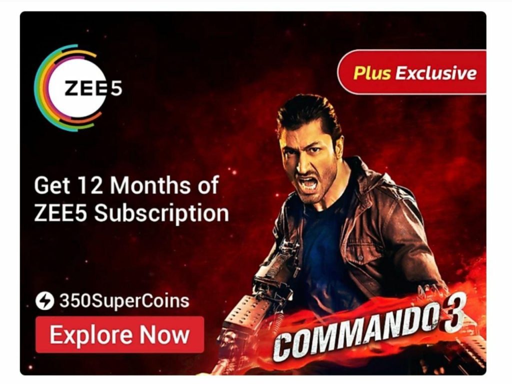 Flipkart Zee5 Offer - Burn 350 Flipkart SuperCoins & Get 12 Months of Zee5  Subscription For Free (Worth Rs.999)