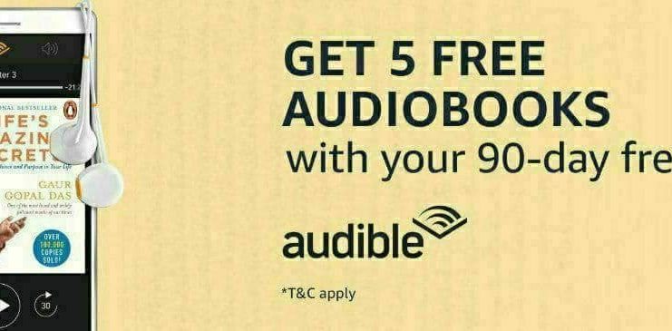 Amazon Audible Membership Free Loot- Get 5 Audiobooks using Amazon Audible