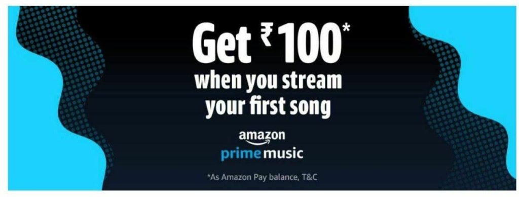 Free Rs.100 Amazon Voucher by Streaming Music in Amazon Music
